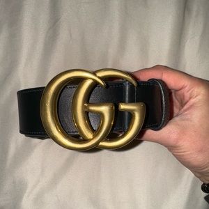 Gucci Leather Belt with Double G